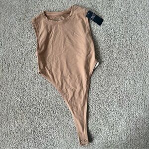 Abercrombie & Fitch Soft AF Nude High Neck High Leg Thong Bodysuit NWT Size XS